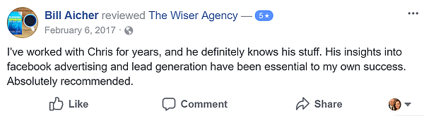 5-Star Review of The Wiser Agency by Bill Aicher